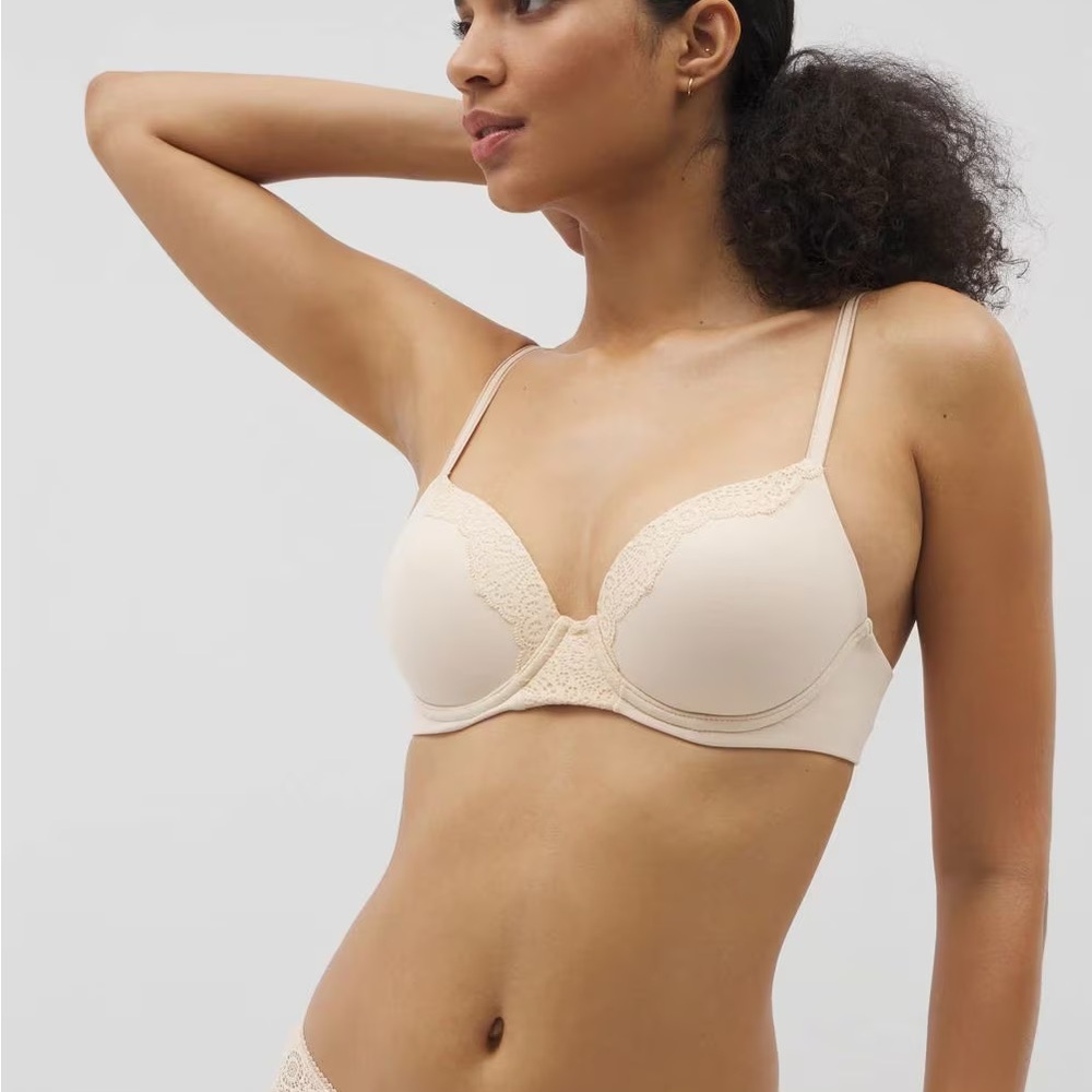 Soma Embraceable Perfect Coverage Nude Lace Bra, 32C
